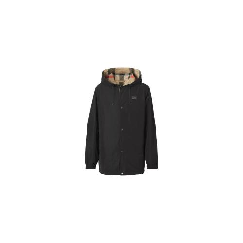  BURBERRY 22年秋冬 男士 双面两穿格纹再生聚酯纤维连帽外套 80434031 预定商品1-3周发货