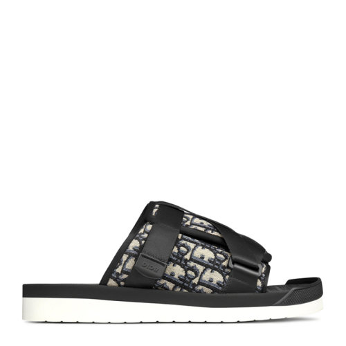 Dior Homme/迪奥桀傲 黑色经典老花时尚休闲 男士凉鞋