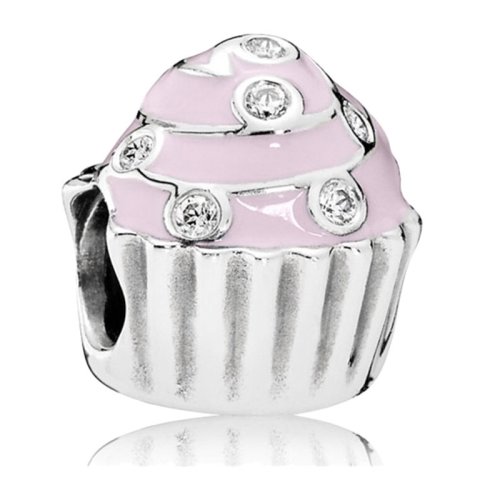 PANDORA/潘多拉 女士925银甜蜜的纸杯蛋糕珐琅串饰 791891EN68