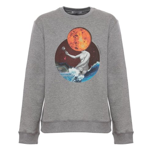  Valentino/华伦天奴 男士灰色棉质卫衣 TV3MF09X 60T 18X PLFSX