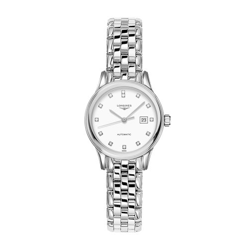 LONGINES/浪琴 军旗系列 钻石时标 自动机械 女士腕表 L4.374.4.27.6