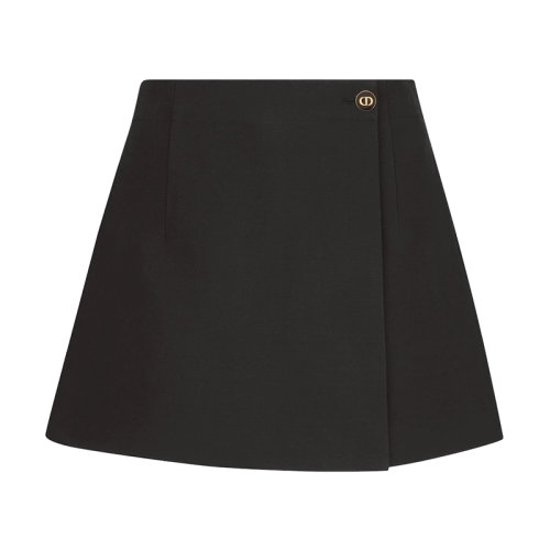 DIOR/迪奥 黑色羊毛和桑蚕丝混纺 女士裙裤121P45B1166_X9000