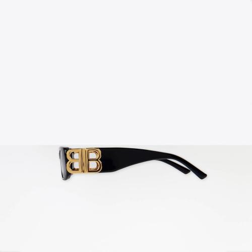  BALENCIAGA巴黎世家 22年春夏 女士 太阳眼镜 Dynasty Rectangle Sunglasses in BLACK 621643T 预定商品1-3周发货