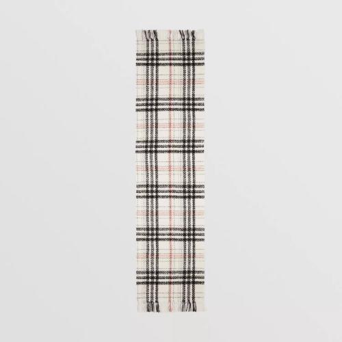  BURBERRY 22年秋冬 女士 格纹羊绒丝质混纺粗花呢围巾 80628881