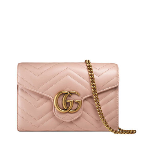 GUCCI/古驰 女包 经典双G 波浪纹 女士链条包单肩包 474575DRW1T5909