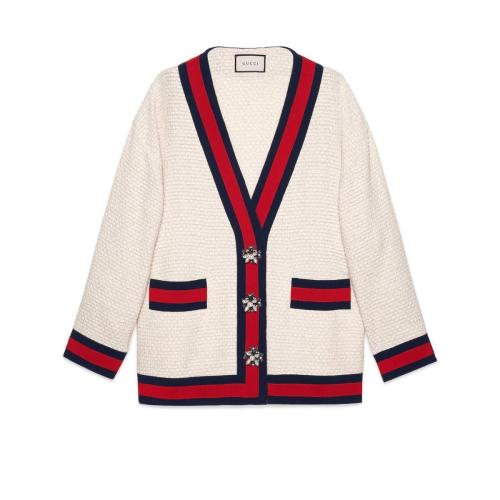  GUCCI古驰 22年秋冬 女士 超大号花呢开衫夹克 469657 ZID86 9401