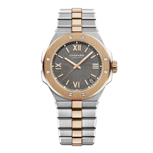  Chopard/萧邦  萧邦ALPINE EAGLE系列精钢和玫瑰金自动机械灰色表盘男女同款腕表41毫米298600-6001