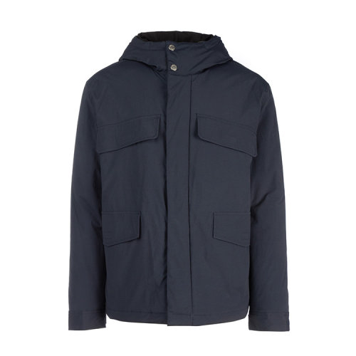 KENZO/高田贤三  凯卓男装 品牌字母LOGO 男士深蓝色时尚简约连帽秋冬夹克外套 F965OU2221NL.76 LXB015C