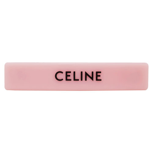 CELINE/赛琳 22新款 MONOCHROMS系列 女士浅粉色黑色醋酸纤维钢制发夹46Z156CTS.24IA
