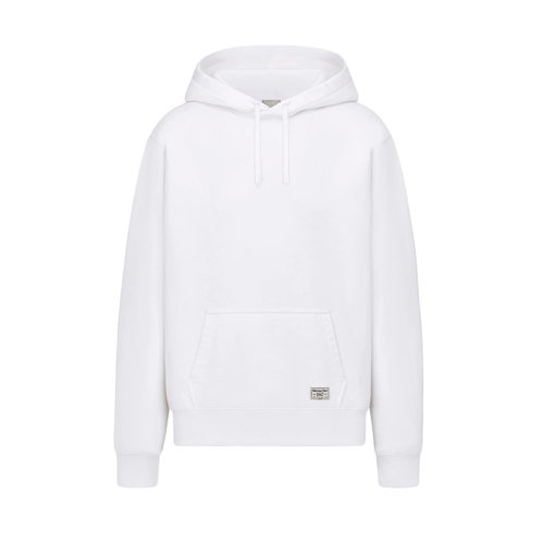 DIOR/迪奥 22年秋冬新款 CD 1947系列 男士白色纯棉起绒面料宽松版型连帽运动衫卫衣243J691B0531_C081