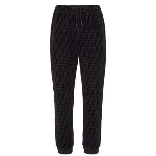 FENDI/芬迪 男士黑色pique运动裤FB0461AFRJF0ABB