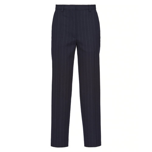 PRADA/普拉达 秋冬 女士深蓝色优雅细条纹直筒长裤P289EG_1ZJ6_F0008_S_212