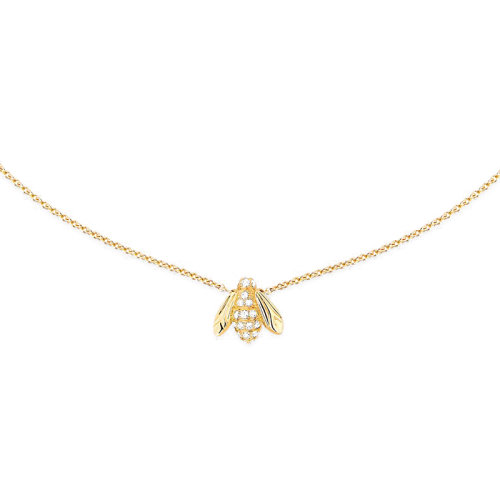 DIOR/迪奥 新款Pink DiorPréCatelan系列 18K金镶钻蜜蜂项链