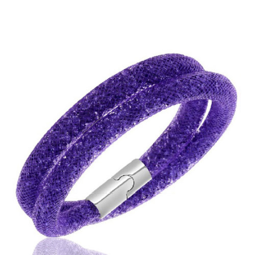 Swarovski/施华洛世奇 女士仿水晶尼龙渔网管内缀小巧精致双圈手链 5184791