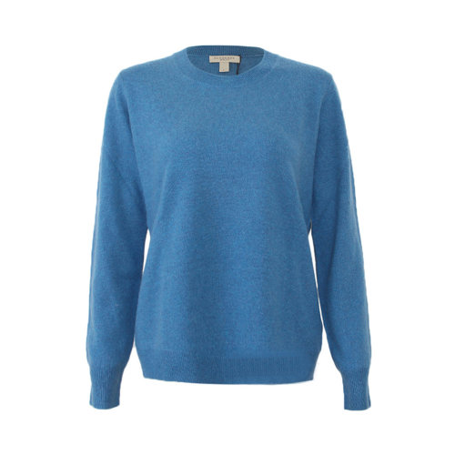 BURBERRY/博柏利 女士蓝色棉质圆领针织衫 3947234