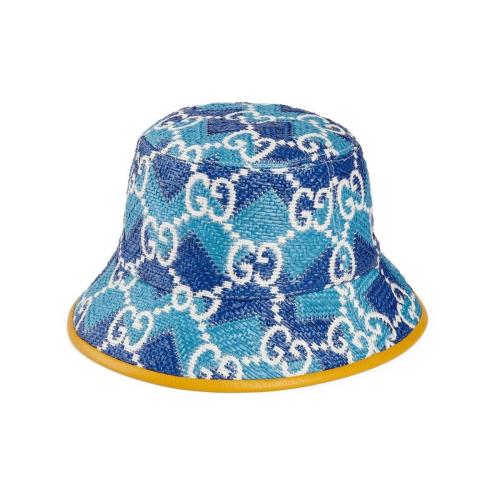  GUCCI古驰 22年秋冬 女士 GG草编效果渔夫帽 699619 3HAKX 8775