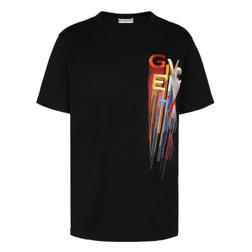 Givenchy/纪梵希 女士 时尚百搭 女装 黑色棉质圆领短袖T恤 BW707Z3Z43-001HJH0034C