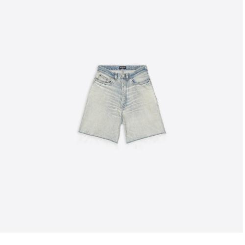  BALENCIAGA巴黎世家 22年秋冬 男士 短裤 Mens Skater Shorts in Light Blue 697835TJW798469
