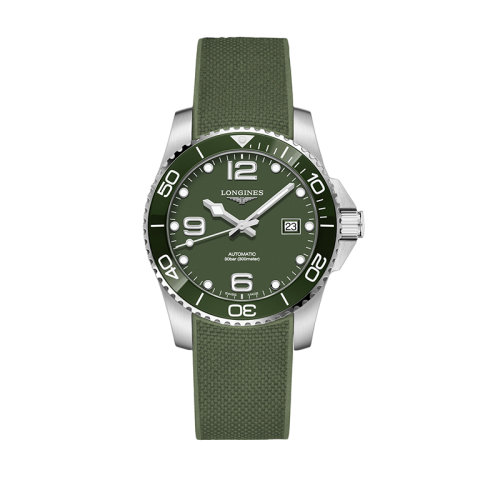 LONGINES/浪琴  康卡斯系列新款绿盘潜水男士自动机械腕表41毫米 L3.781.4.06.9