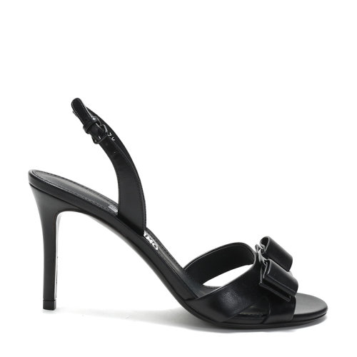 SalvatoreFerragamo/菲拉格慕 女士LIDA系列 羊皮蝴蝶结凉鞋高跟鞋 0728759