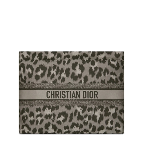 DIOR/迪奥  DIORTRAVEL系列 女士灰色拼色Mizza图案技术面料拉链手拿包S5440SLNC_N0N1