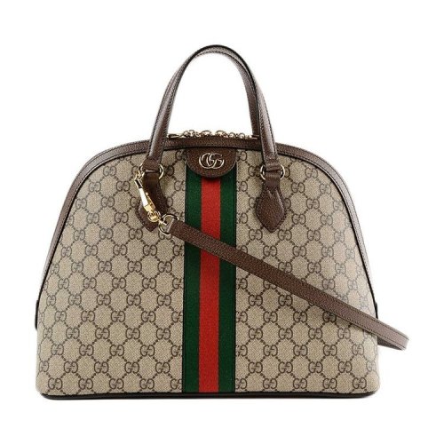 GUCCI/古驰 帆布/配皮 Ophidia系列GG中号手提包 帆布/配皮  524533 K05NB