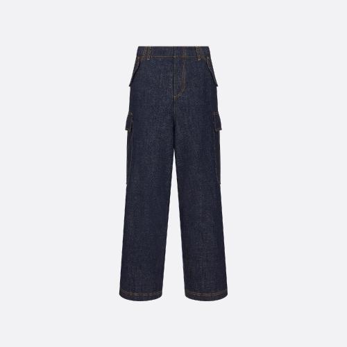  DIOR迪奥 22年秋冬 女士 牛仔裤 Jean cargo Dior?8， D02 222P02A3524_X5651