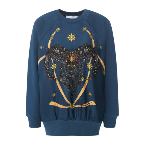 GIVENCHY/纪梵希  女装 服饰 蓝色棉质星座图案 女士针织衫毛衣