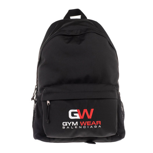 Balenciaga/巴黎世家 男士黑色尼龙字母徽标刺绣拉链开合双肩包手提包背包男包 617763-H75VX-1000