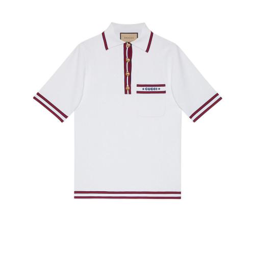  GUCCI古驰 22年秋冬 女士 弹力粘胶纤维Polo衫 691713 XKCA_V 9692
