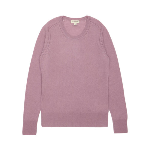 BURBERRY/博柏利 女士粉色棉质圆领套头衫毛衣 3934474