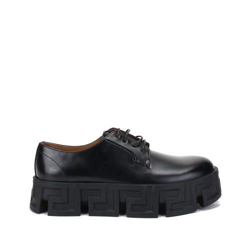 VERSACE/范思哲【22年新款】男士牛皮革GRECA LABYRINTH系带休闲皮鞋厚底鞋 1000771 D9VAC