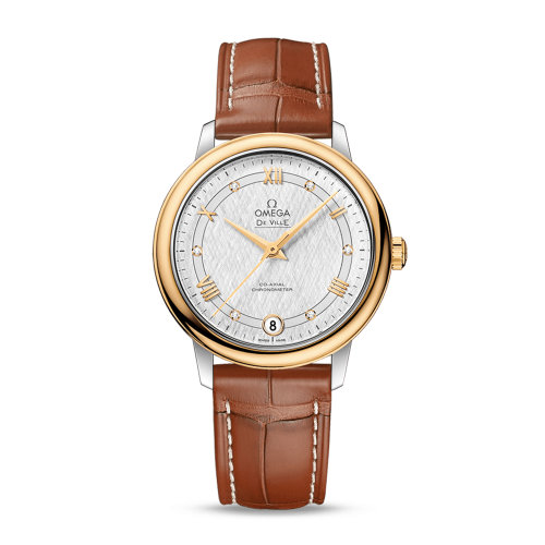 OMEGA/欧米茄 碟飞系列 典雅 同轴腕表 精钢 18K金 钻石刻度 自动机械 女士腕表 424.23.33.20.52.001