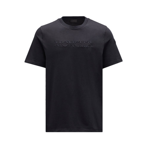 Moncler/蒙克莱 22年秋冬新款 男士黑色纯棉硅胶标志短袖T恤H20918C00008829H8999