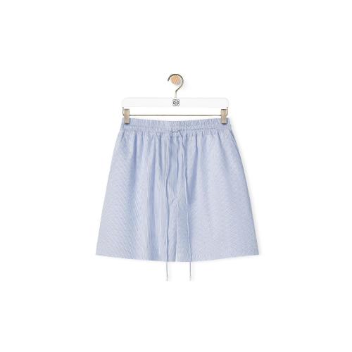  LOEWE罗意威 22年秋冬 女士 短裤 Striped shorts in cotton S359Y04X89-2105