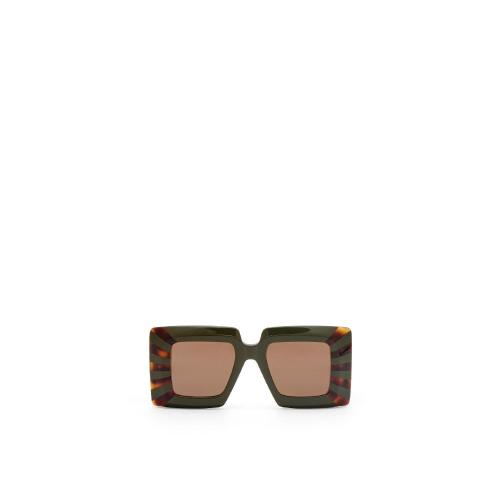  LOEWE罗意威 22年秋冬 女士 太阳眼镜 Oversized square sunglasses in acetate G736270X04-28
