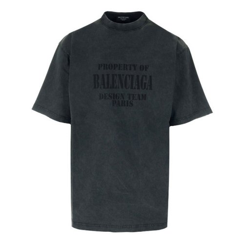  Balenciaga/巴黎世家 男士黑色棉质短袖T恤 641675 TMVH8 1055 PLFSX