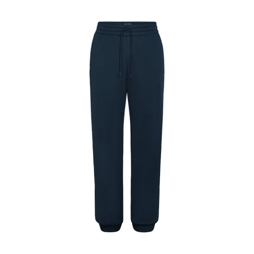 Louis Vuitton/路易威登 22年秋冬新款 MONOGRAM系列 男士午夜蓝色聚酯纤维面料运动裤1A7XZY