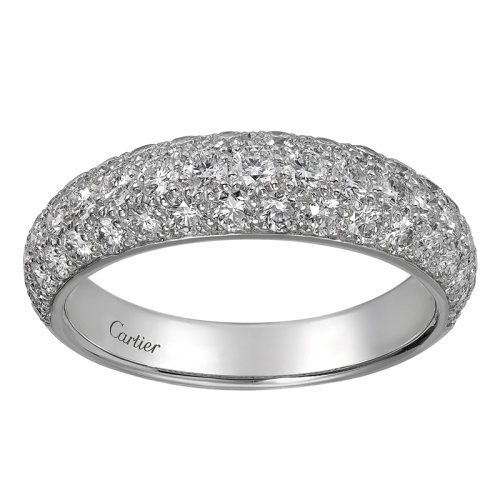 CARTIER/卡地亚 ETINCELLE系列 18K金白金镶嵌55颗明亮式切割钻石 结婚求婚订婚戒指B4216800