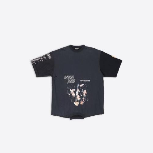  BALENCIAGA巴黎世家 22年春夏 女士 短袖T恤 Womens Speed Hunter Upside Down T-shirt Oversi