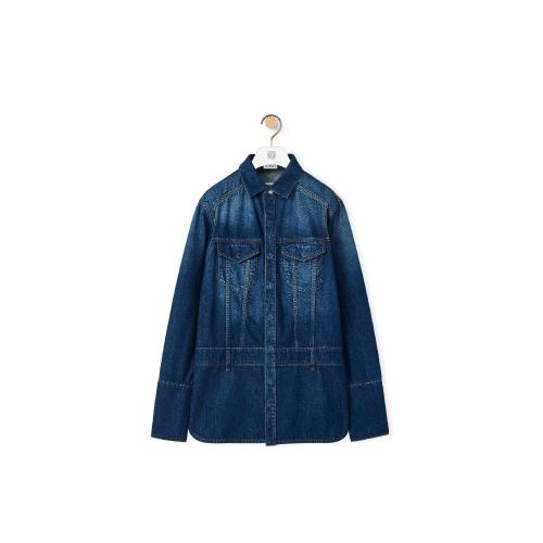 LOEWE罗意威 22年秋冬 女士 大衣 Overshirt in den S359Y13X20-6395