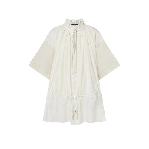  LV路易威登 22年秋冬 女士 连衣裙 ROBE FRONCéE EN TOILE DE LIN 1AA85Y 1AA85X 1AA862 1AA8