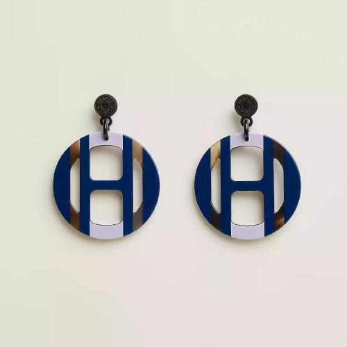 HERMES爱马仕 22年秋冬 女士 耳环 Boucles d%26s;oreilles H Equipe H057086FL10
