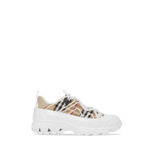 BURBERRY/博柏利  巴宝莉男鞋 男士米色复古格纹系带休闲运动鞋  80372541