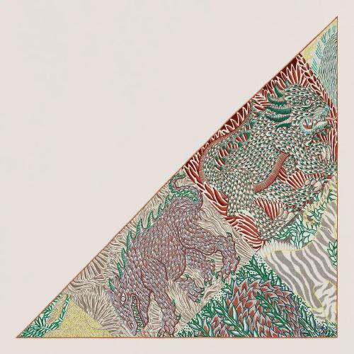  HERMES爱马仕 22年秋冬 女士 披肩 Triangle geant Sweet Dreams H363281S 01