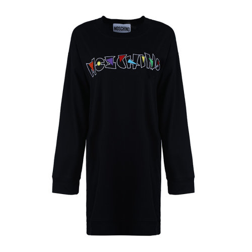 MOSCHINO/莫斯奇诺棉质宽松中长款女士连衣裙连身裙J042305401
