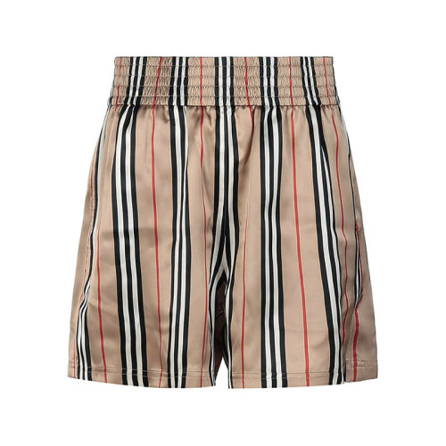 BURBERRY/博柏利【22春夏新款】女款丝质休闲睡裤短裤标志性条纹 80142861