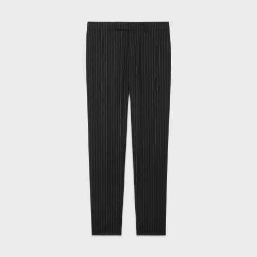  CELINE赛琳思琳 22年秋冬 男士 西裤 条纹羊毛经典长裤 2P085219M.10AC