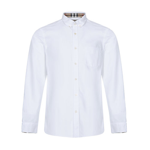 BURBERRY/博柏利  巴宝莉男装 时尚简约 男士白色棉质长袖衬衫 80087081 HKY012467