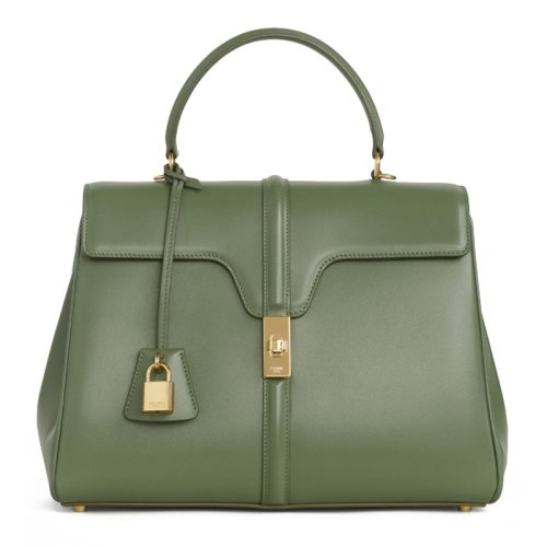 CELINE/赛琳 2020早春新色 女士SAC 16小号 浅绿色滑面牛皮中号单肩手提包 187373BEY.15LK